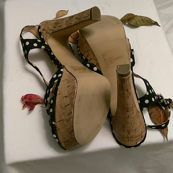 Madden Girl platform cork polkadot heels - Picture 3 of 8